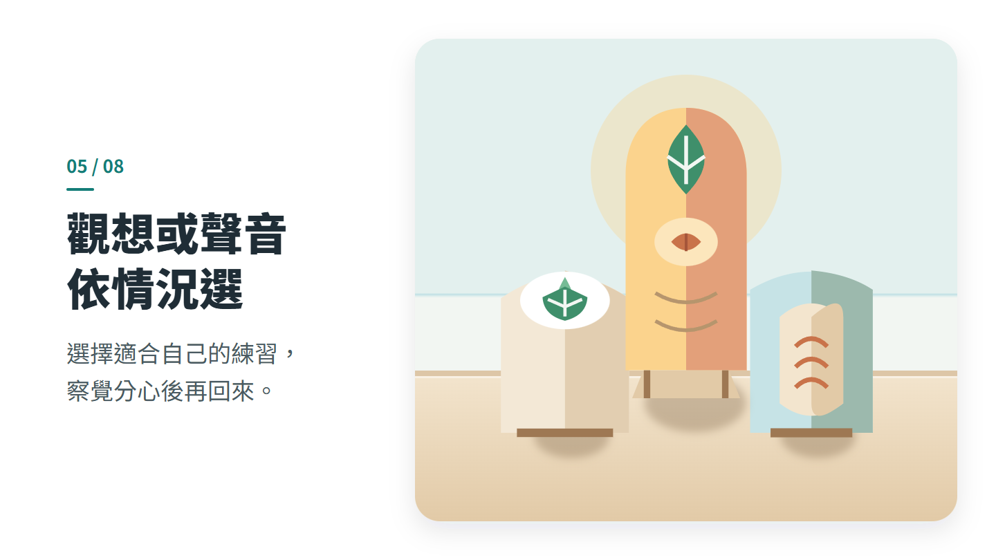 觀想或聲音 依情況選