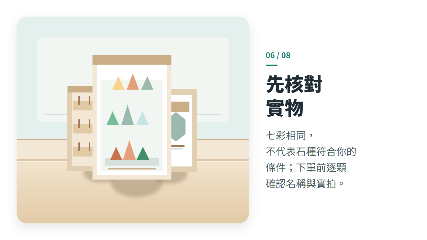 先核對 實物