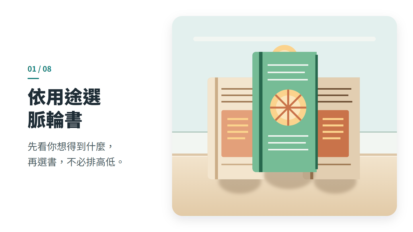 依用途選 脈輪書