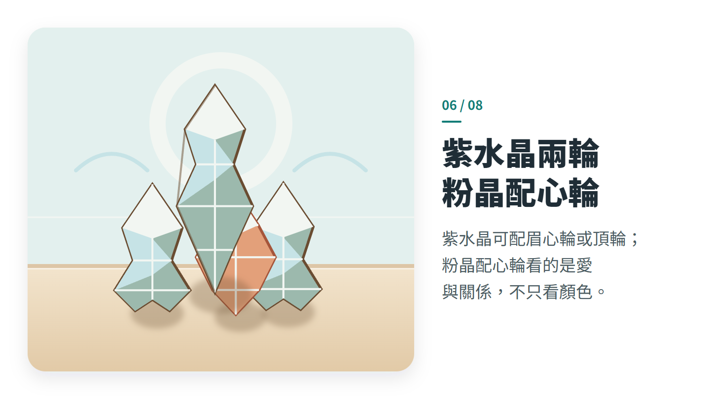 紫水晶兩輪 粉晶配心輪
