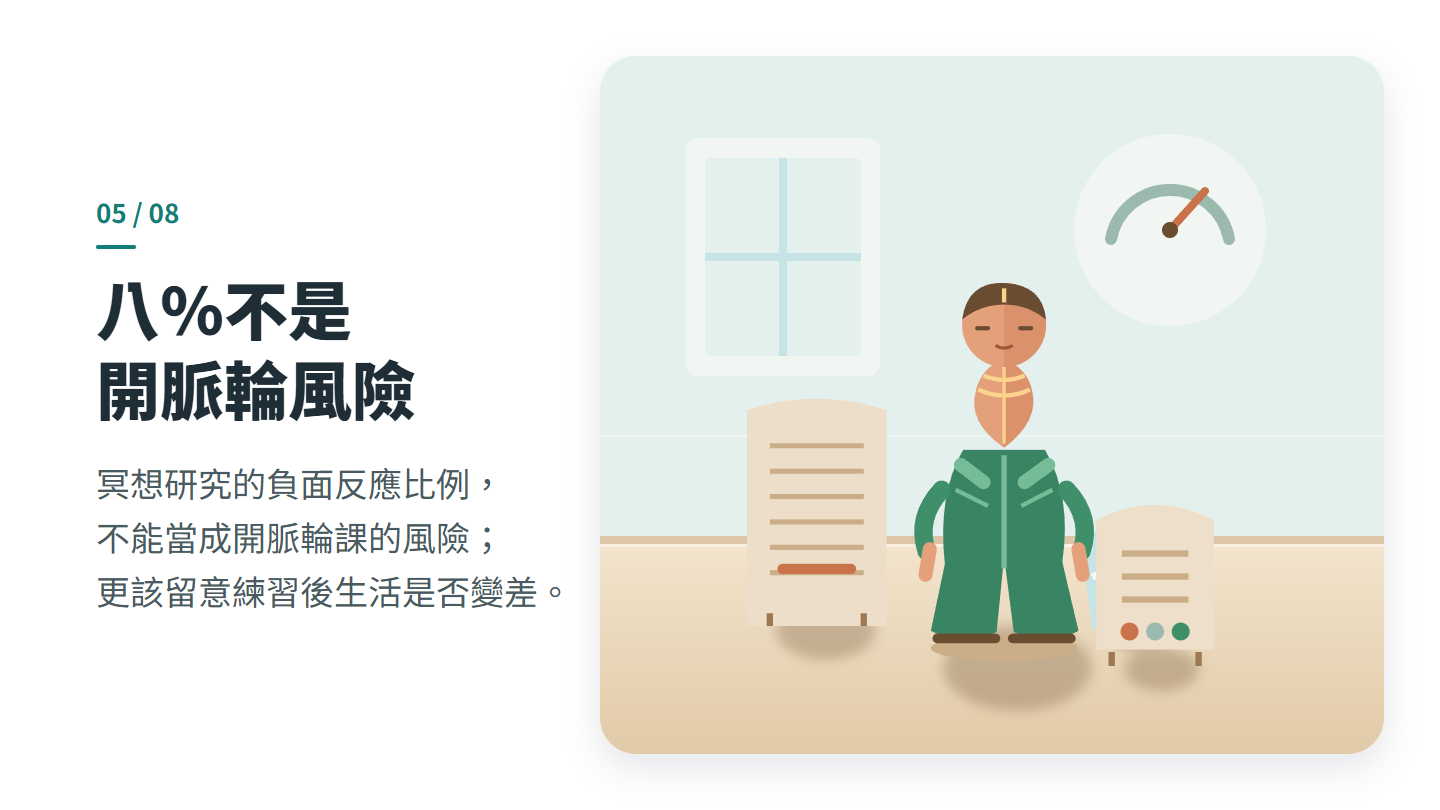 八％不是 開脈輪風險