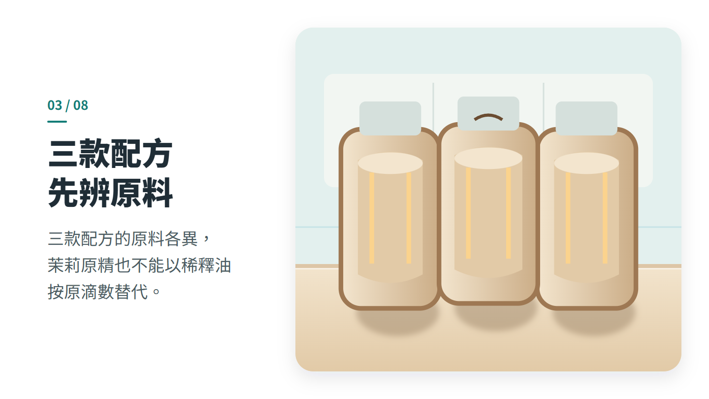 三款配方 先辨原料