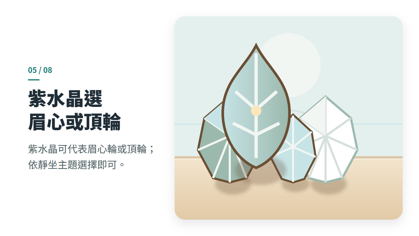 紫水晶選 眉心或頂輪