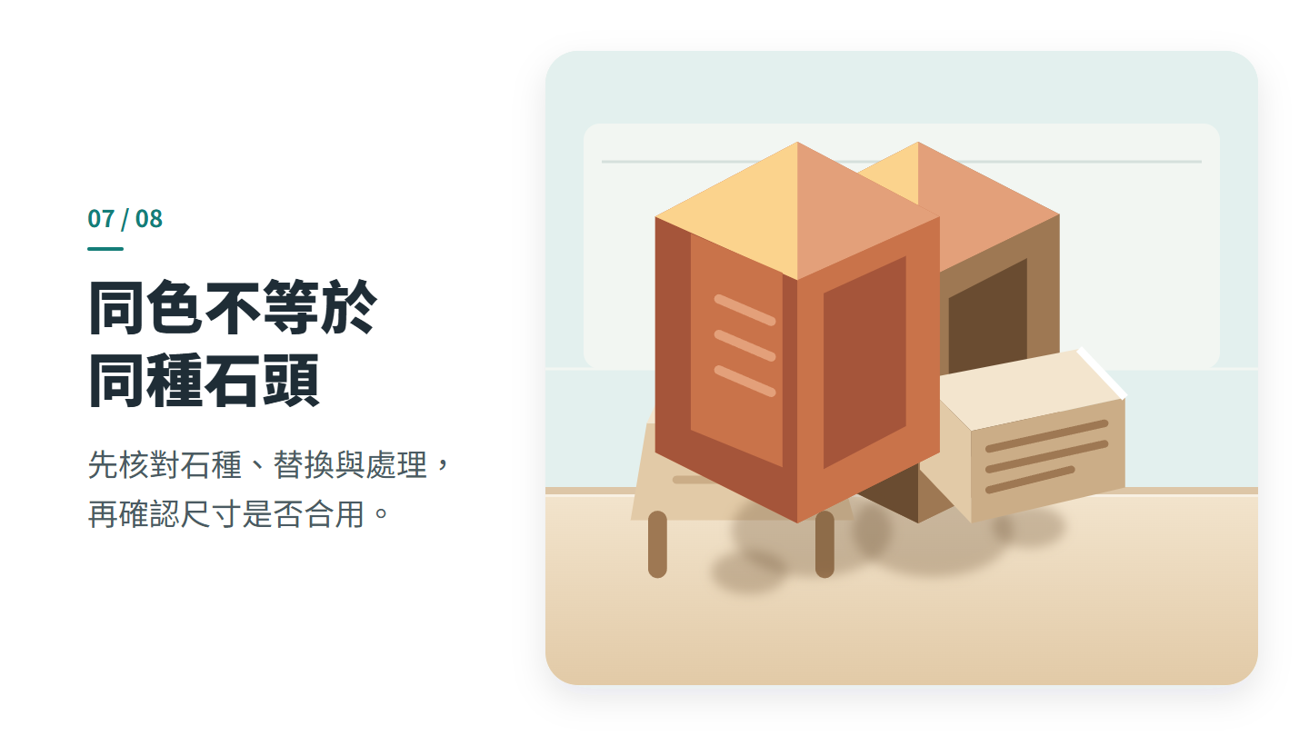 同色不等於 同種石頭