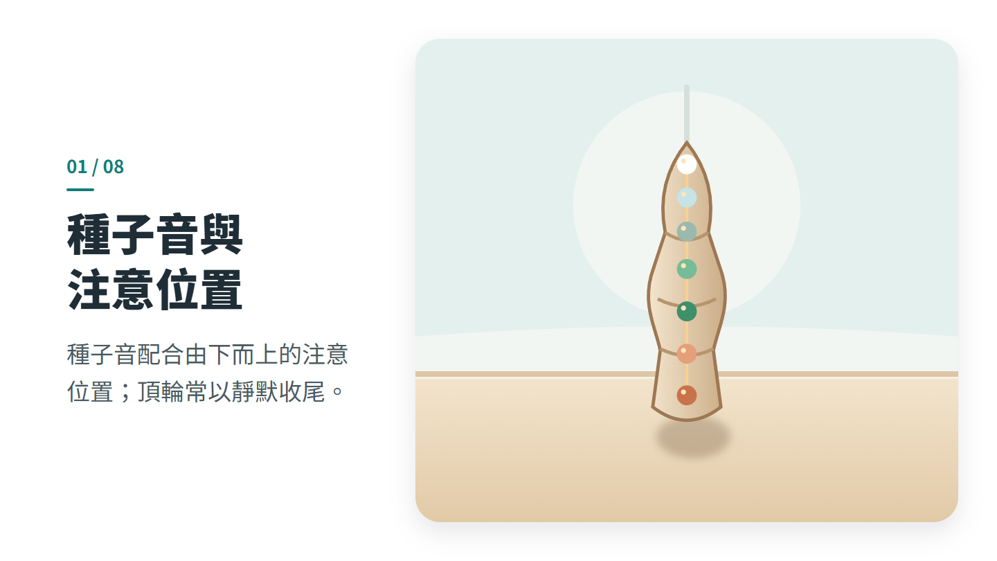 種子音與 注意位置
