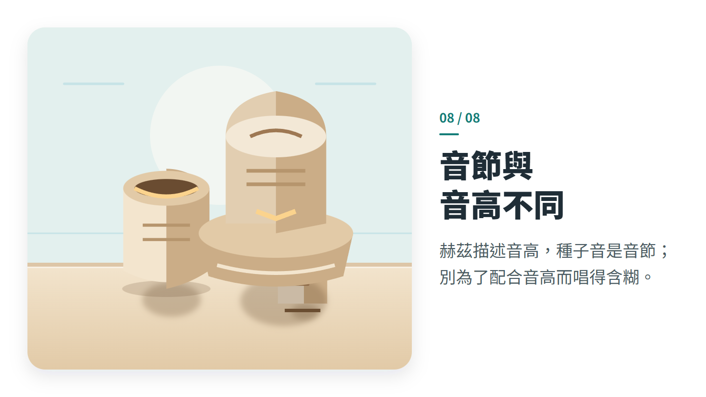 音節與 音高不同