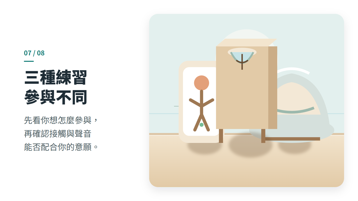 三種練習 參與不同