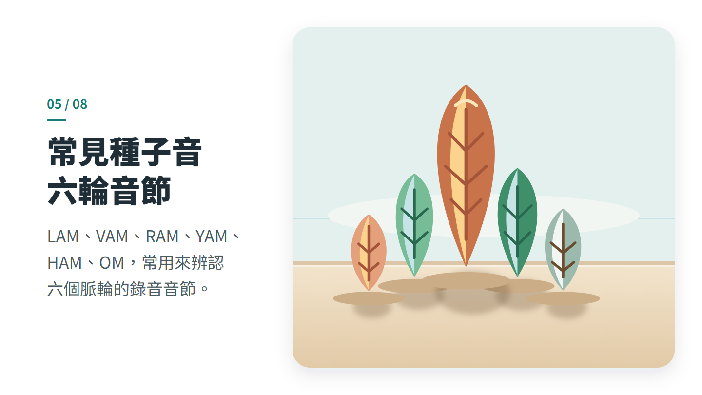 常見種子音 六輪音節