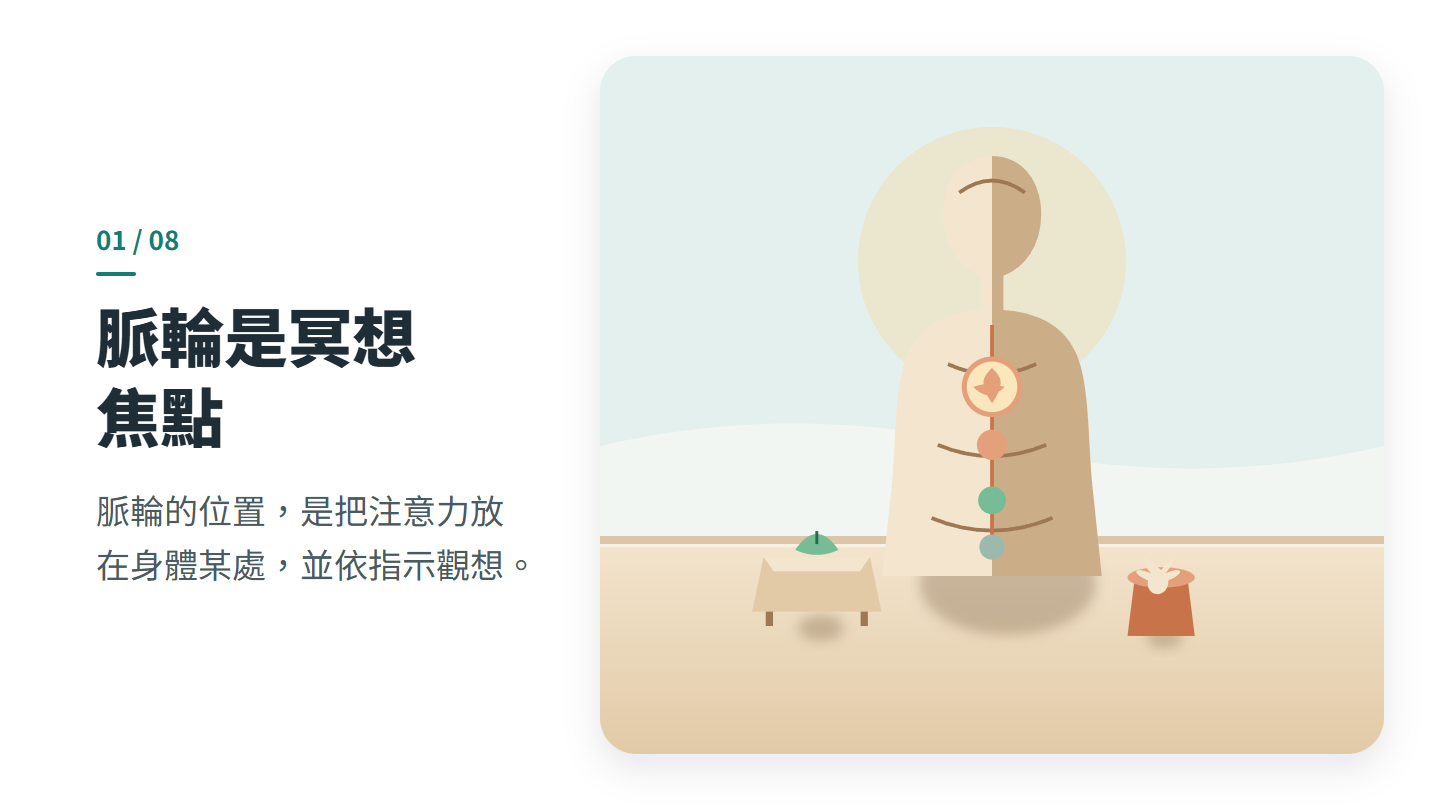 脈輪是冥想 焦點