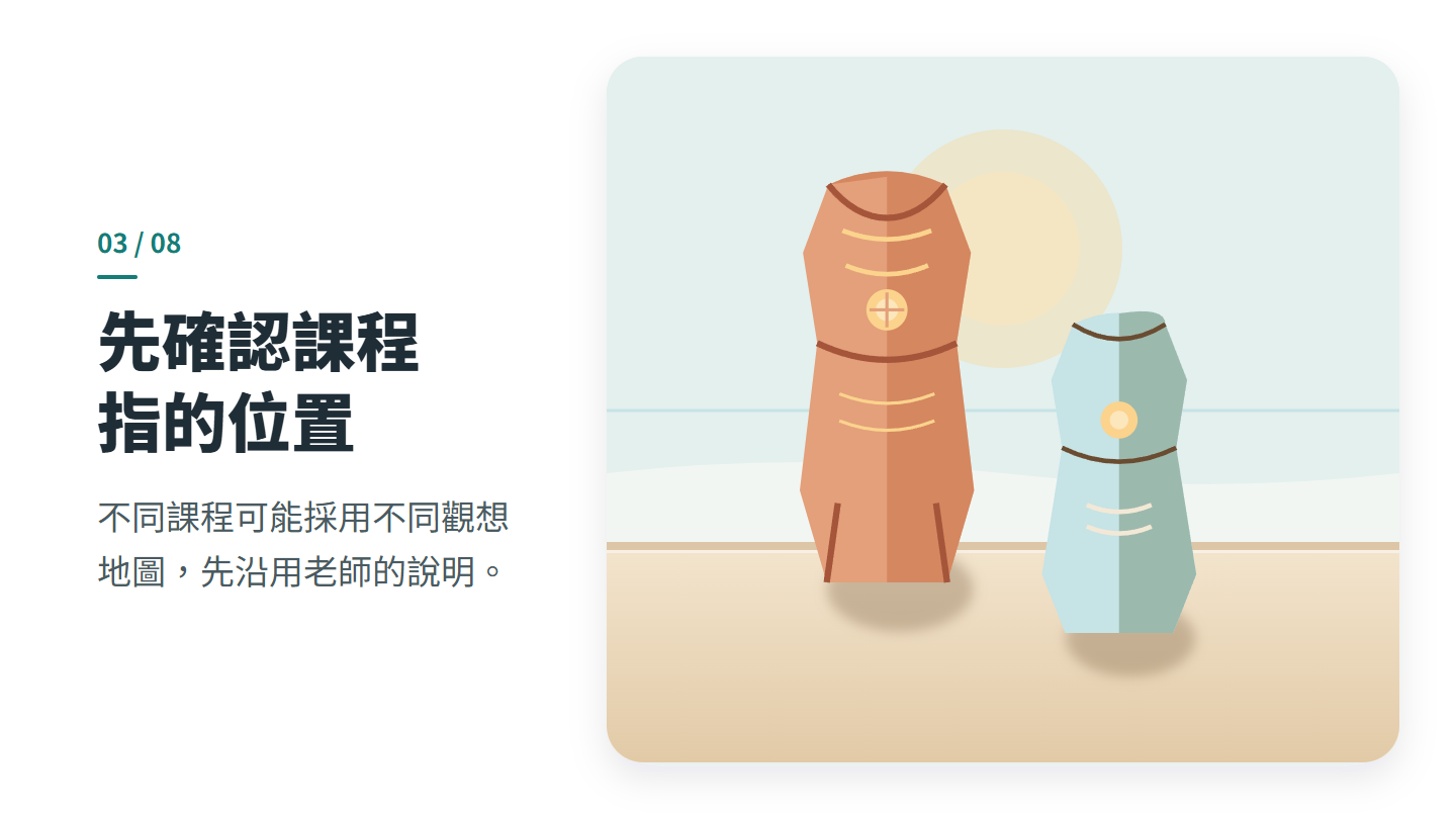 先確認課程 指的位置