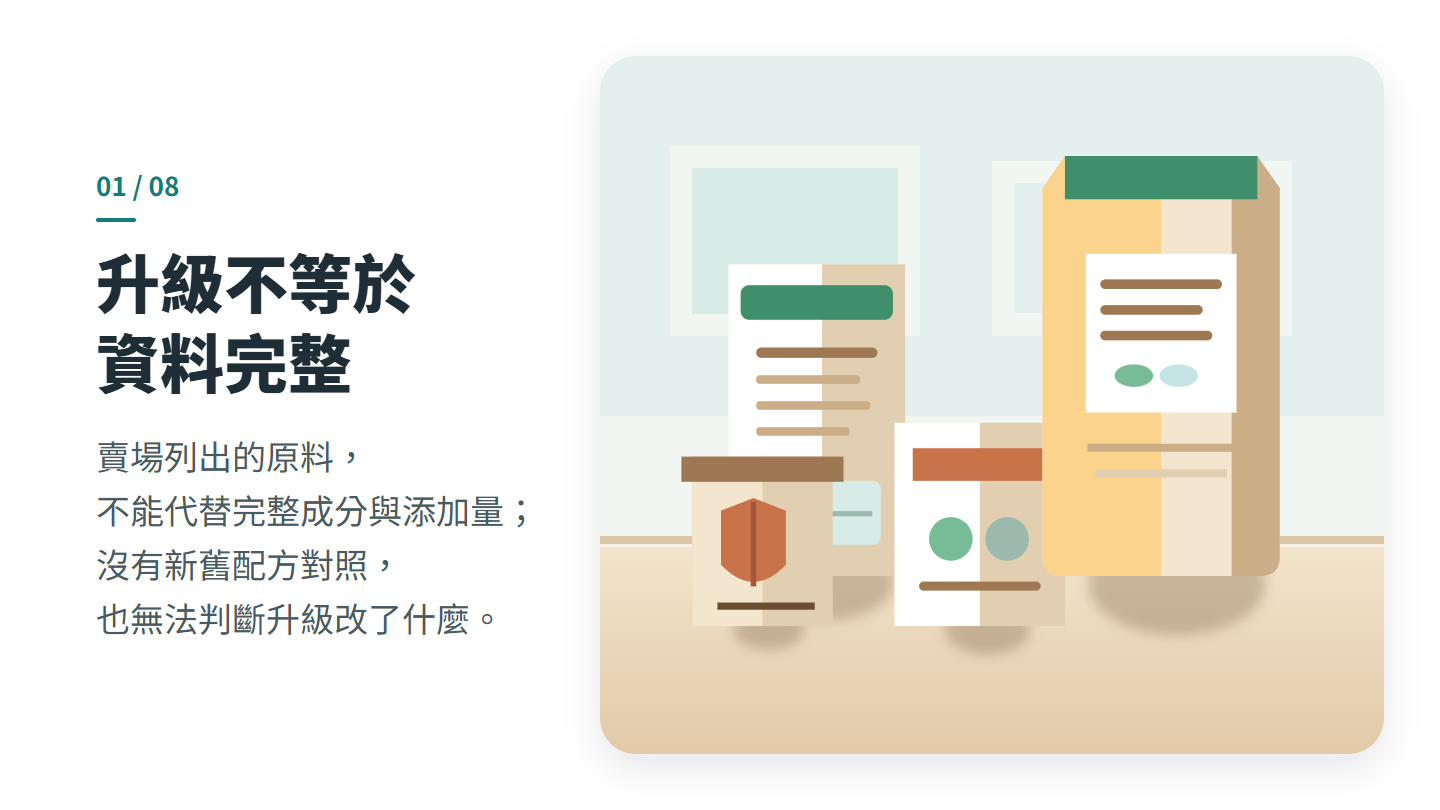升級不等於 資料完整