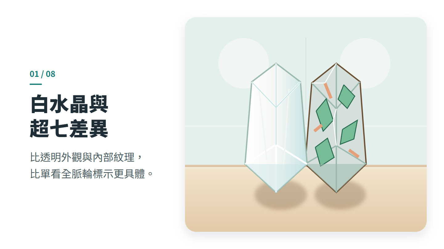 白水晶與 超七差異