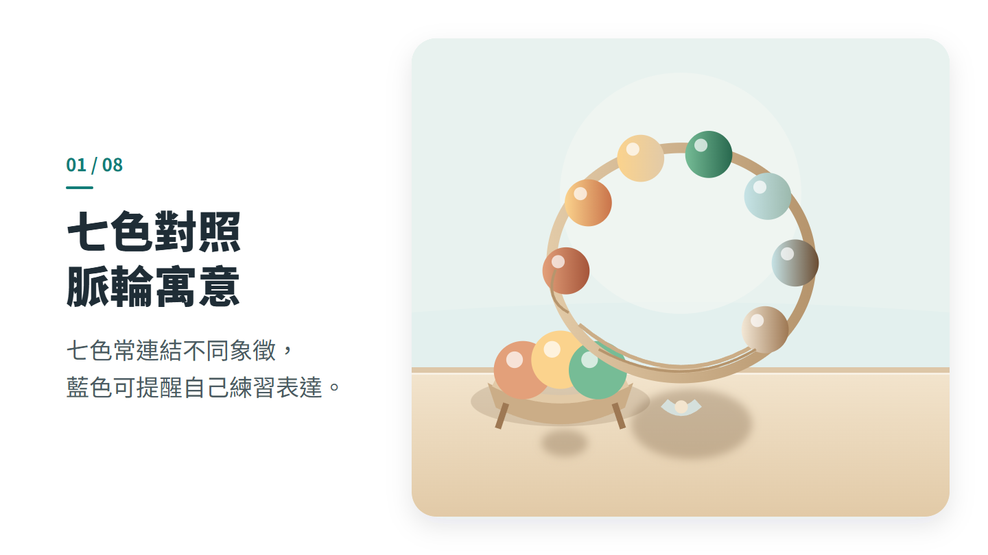 七色對照 脈輪寓意