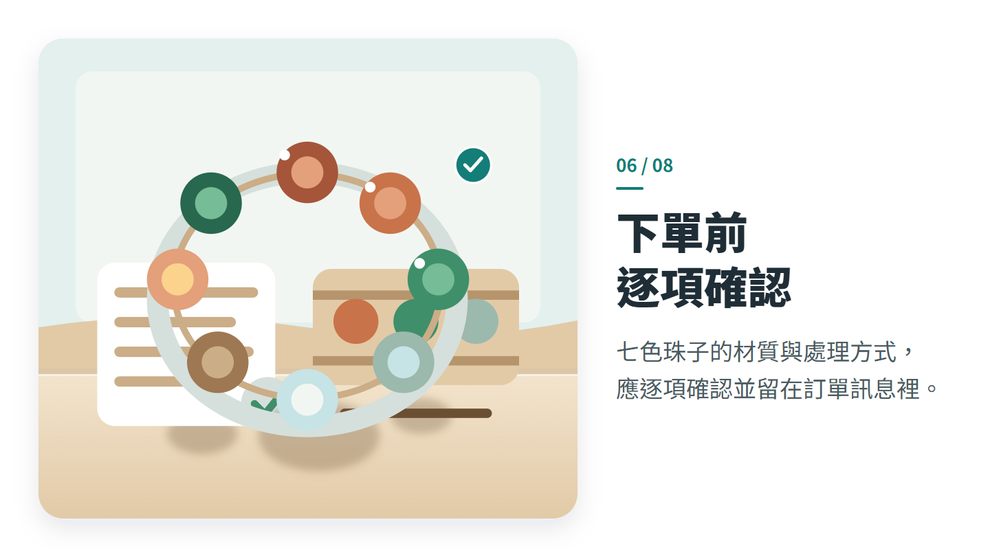 下單前 逐項確認